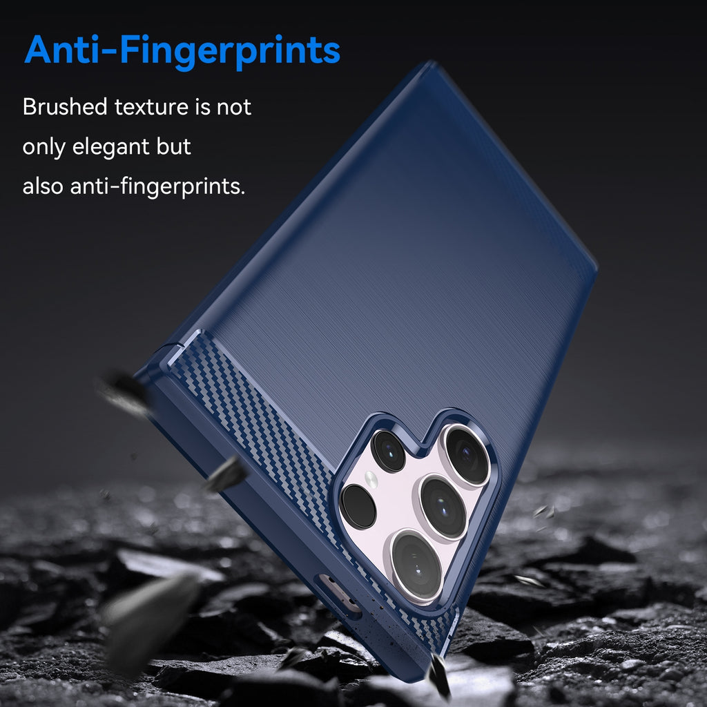 Samsung S24 Ultra Slim Fit Case Tough Gel TPU Rubber Cover BLACK