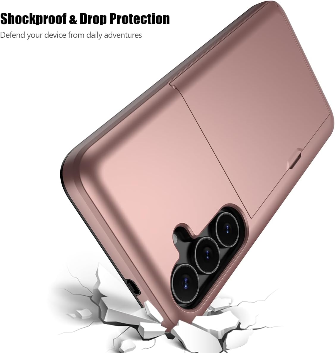 Samsung Galaxy S24 Shockproof Wallet Case Card Cover PINK
