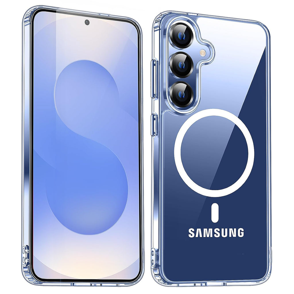 Samsung S26 Full Clear Case Magnetic Ring Magsafe Compatible Cover