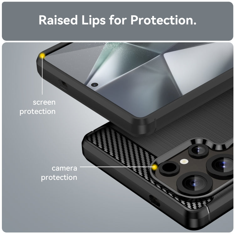 Samsung S25 Ultra Slim Fit Case Tough Gel TPU Rubber Cover BLACK