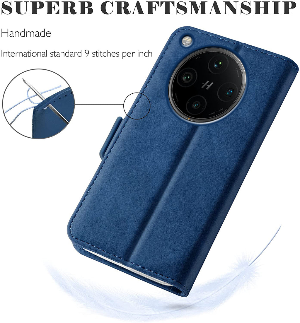 Oppo Find X8 Pro Wallet Case Shockproof Full Body Protective Card Cover BLUE