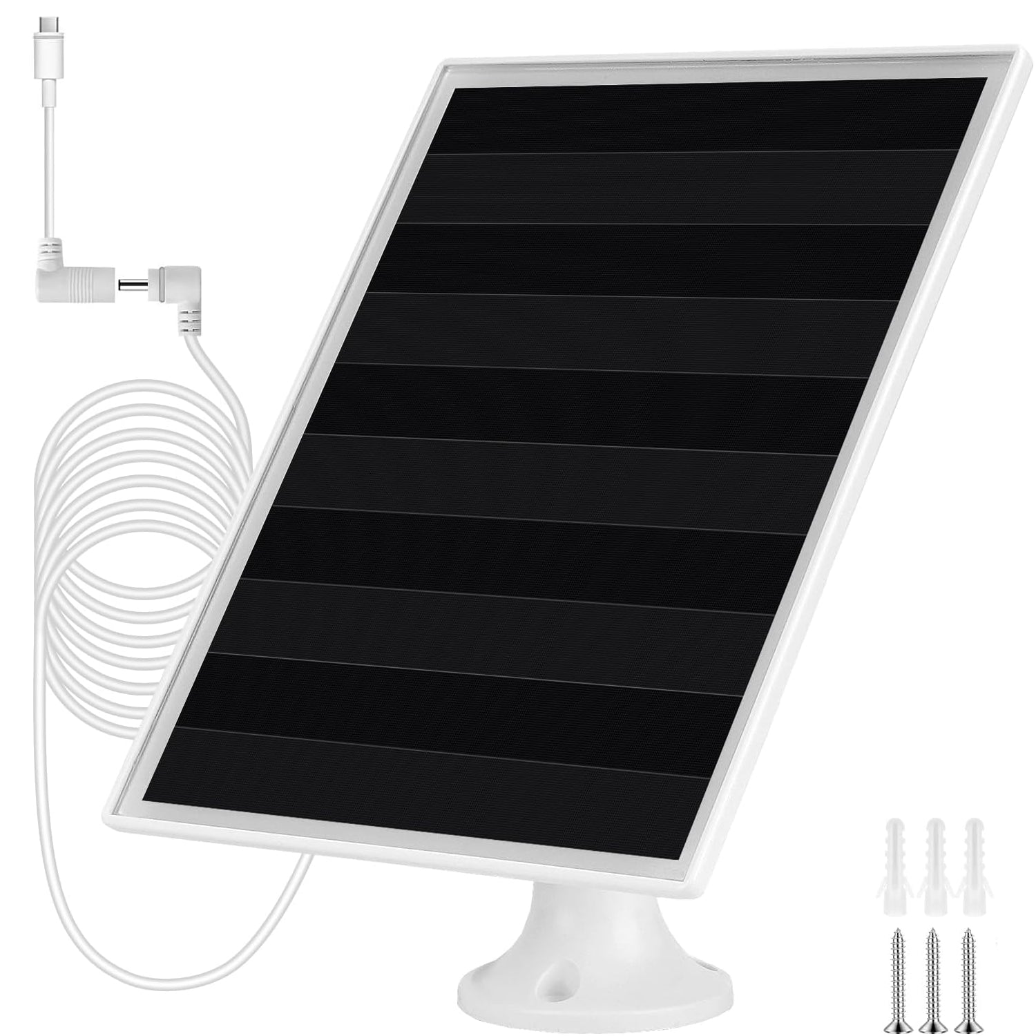 10W Solar Panel for Ring Camera Solar Charger Compatible with Ring Spotlight Stick Up Cam Battery with 3m Cable