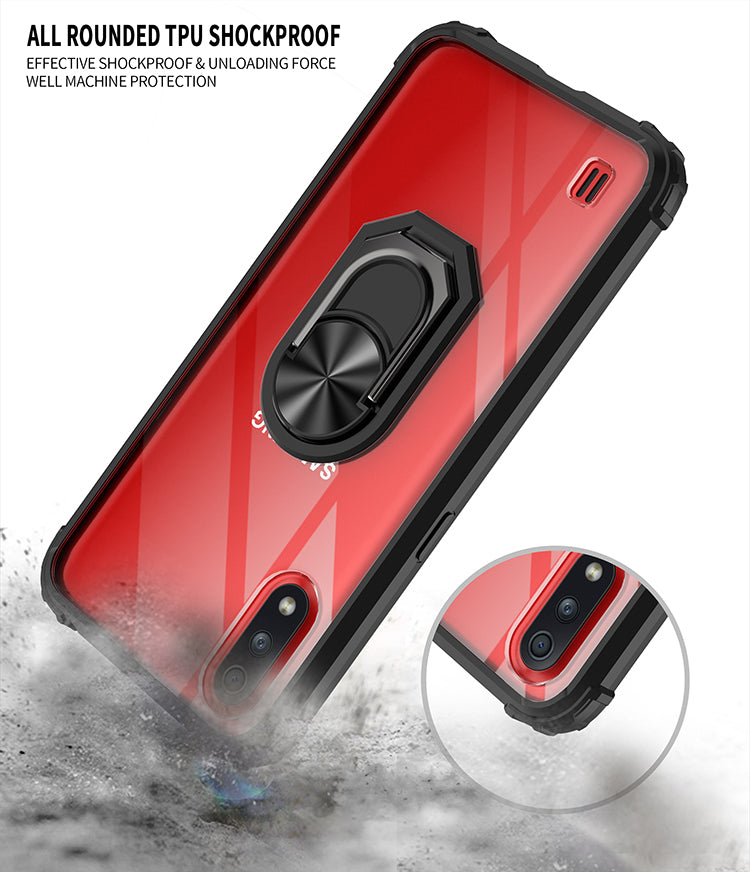 Samsung A01 Rugged Tough Case Shockproof Hybrid Cover RED