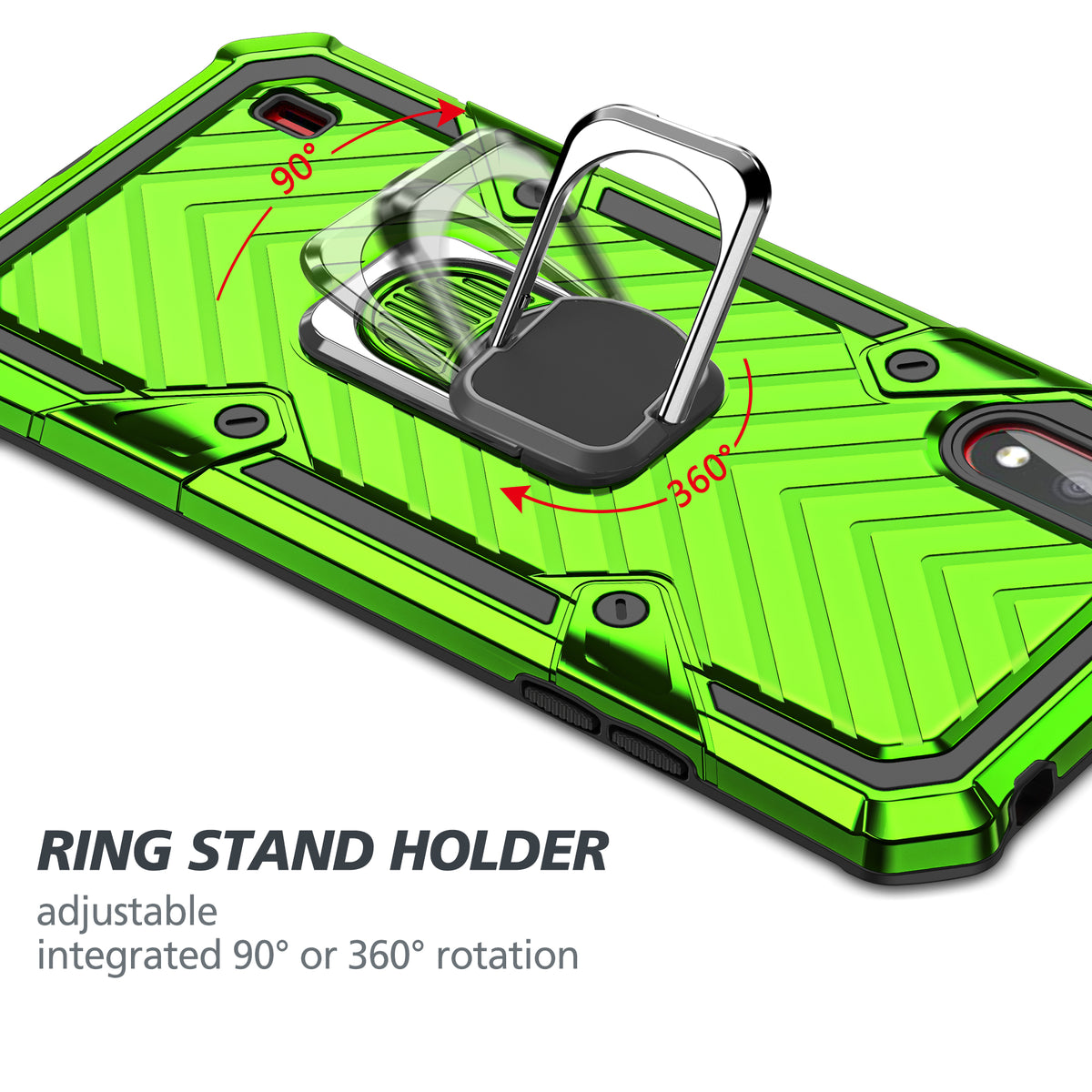 Samsung Galaxy A01 Rugged Tough Case Shockproof Hybrid Cover LIGHT GREEN