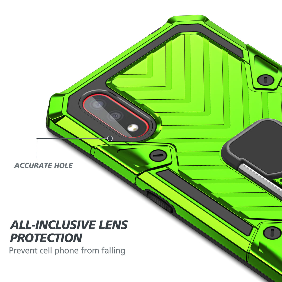 Samsung Galaxy A01 Rugged Tough Case Shockproof Hybrid Cover LIGHT GREEN