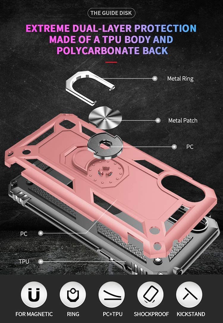 Samsung Galaxy A01 Rugged Tough Case Shockproof Hybrid Cover PINK