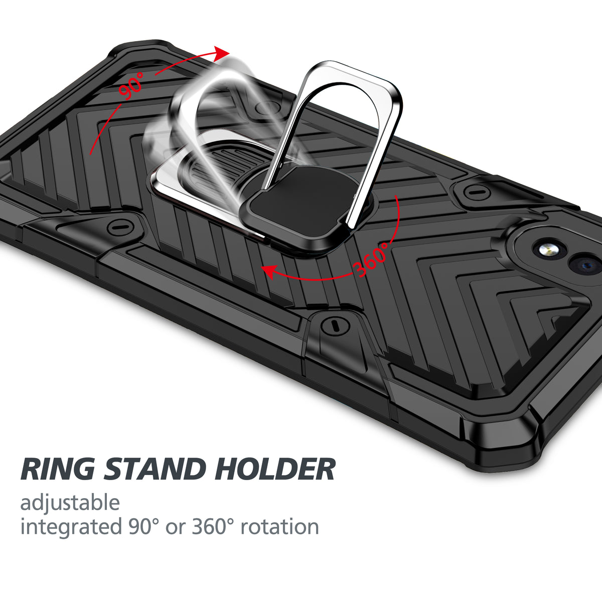 Samsung Galaxy A01 Core Rugged Tough Case Shockproof Hybrid Cover BLACK