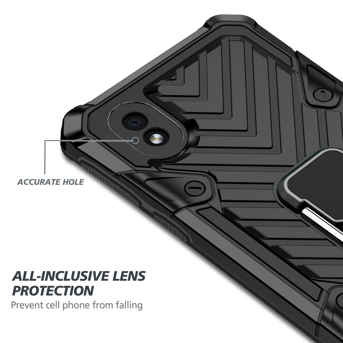 Samsung Galaxy A01 Core Rugged Tough Case Shockproof Hybrid Cover BLACK