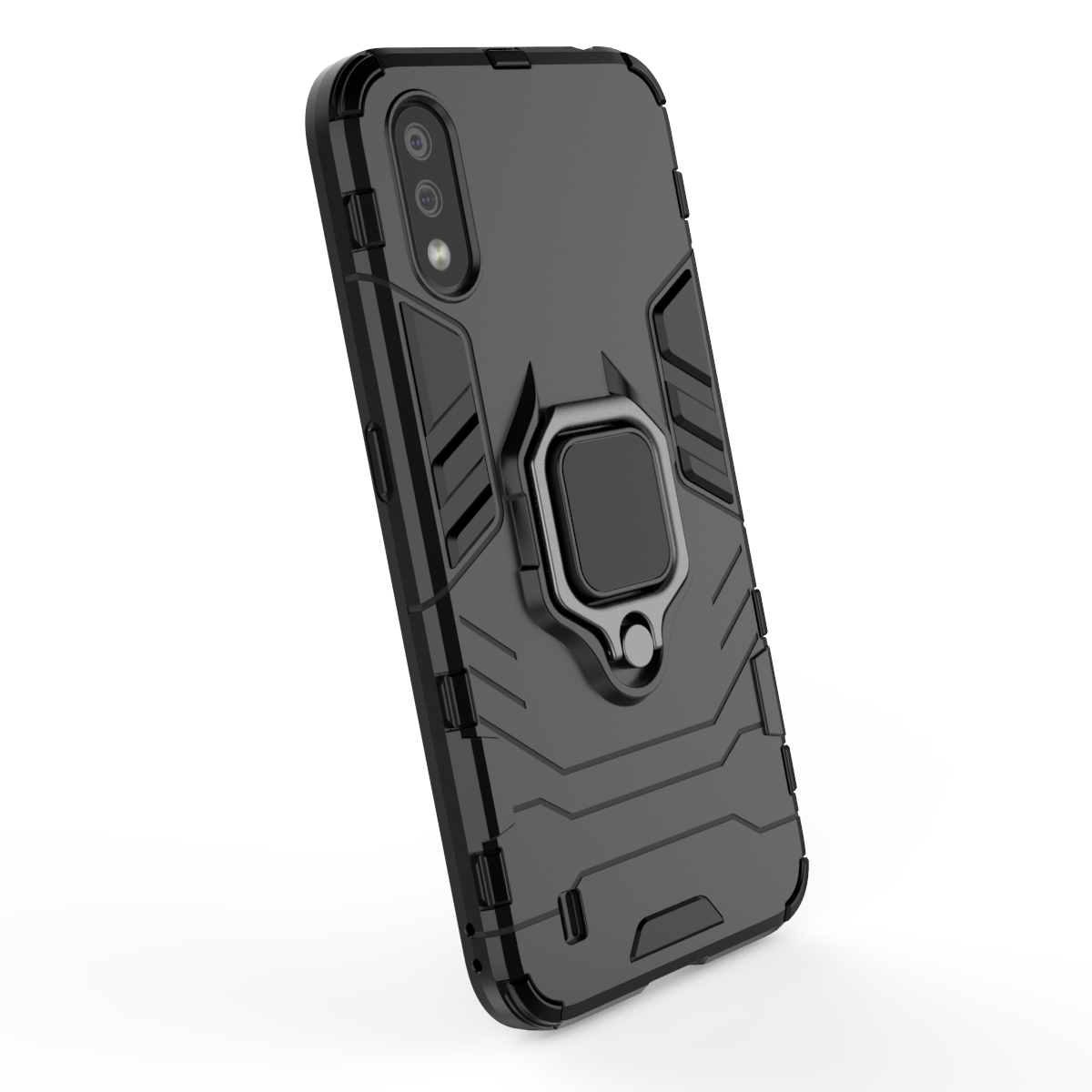 Samsung Galaxy A01 Rugged Tough Case Shockproof Hybrid Cover BLACK