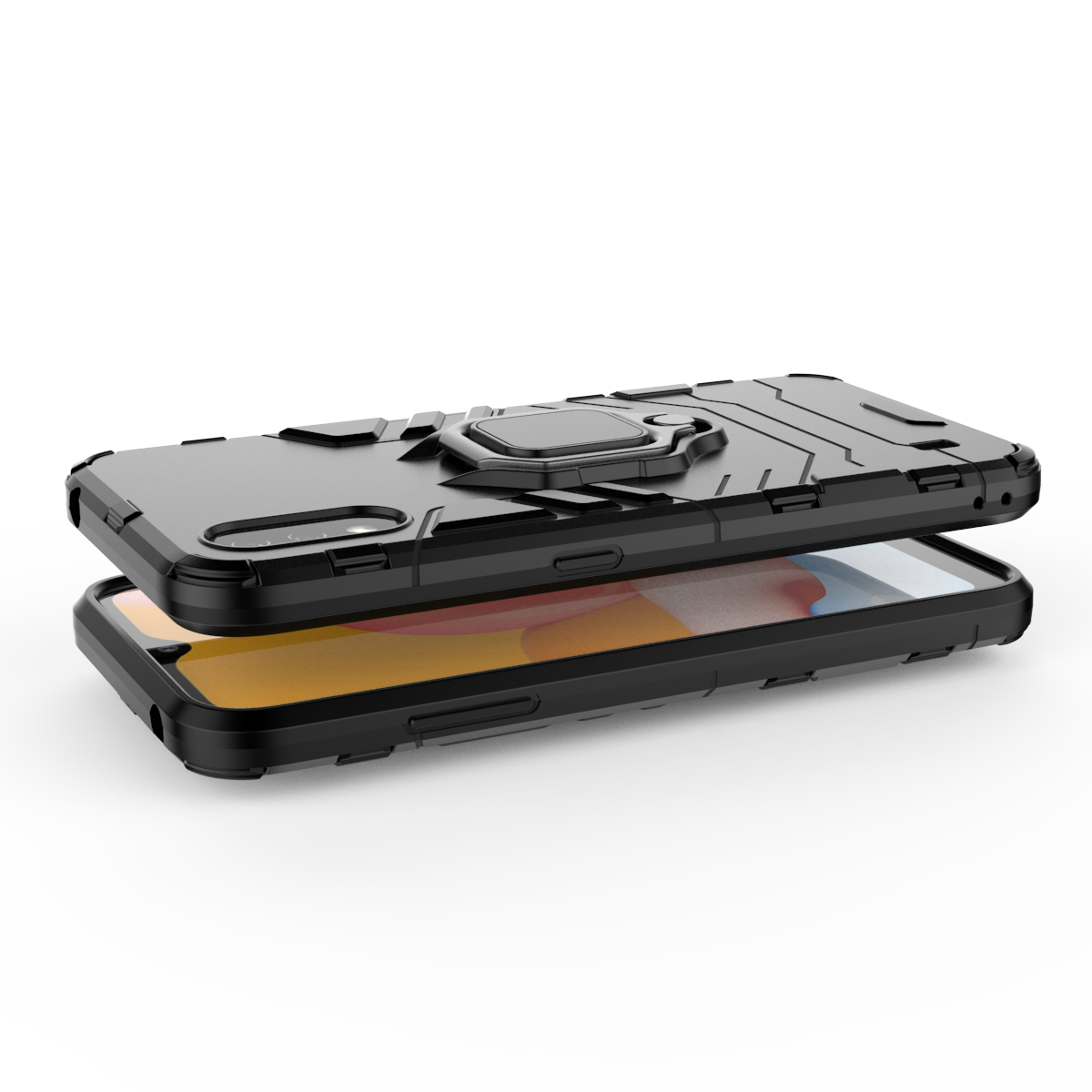Samsung Galaxy A01 Rugged Tough Case Shockproof Hybrid Cover RED