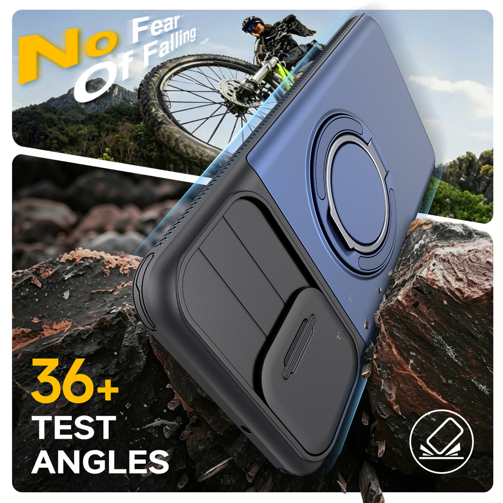 Samsung Galaxy A07 Rugged Shockproof Case Kickstand Card Cover BLUE