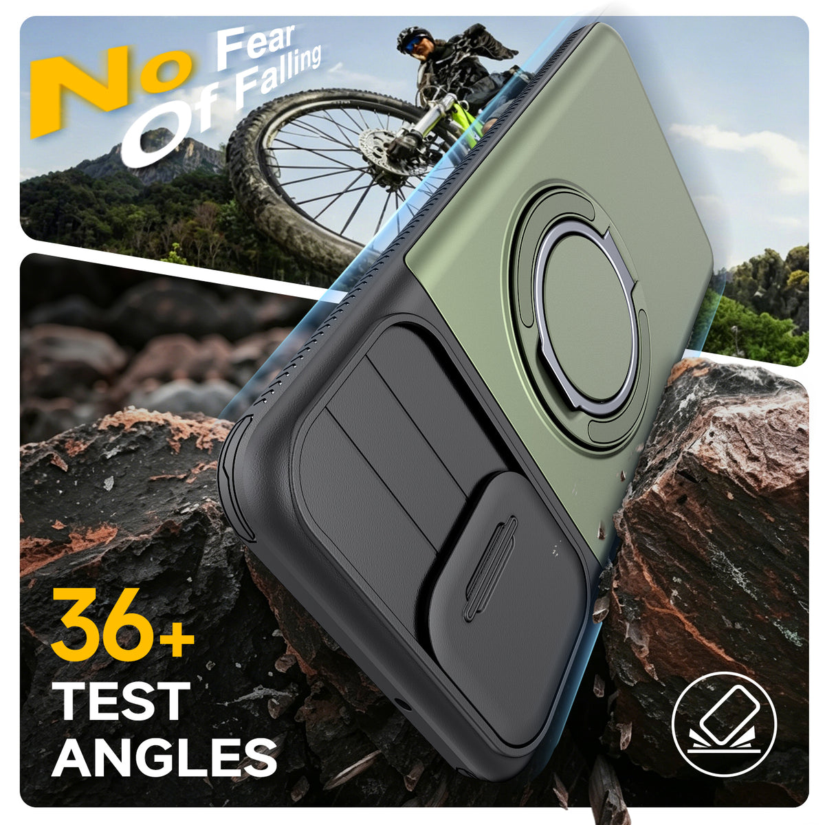 Samsung Galaxy A07 Rugged Shockproof Case Kickstand Card Cover GREEN