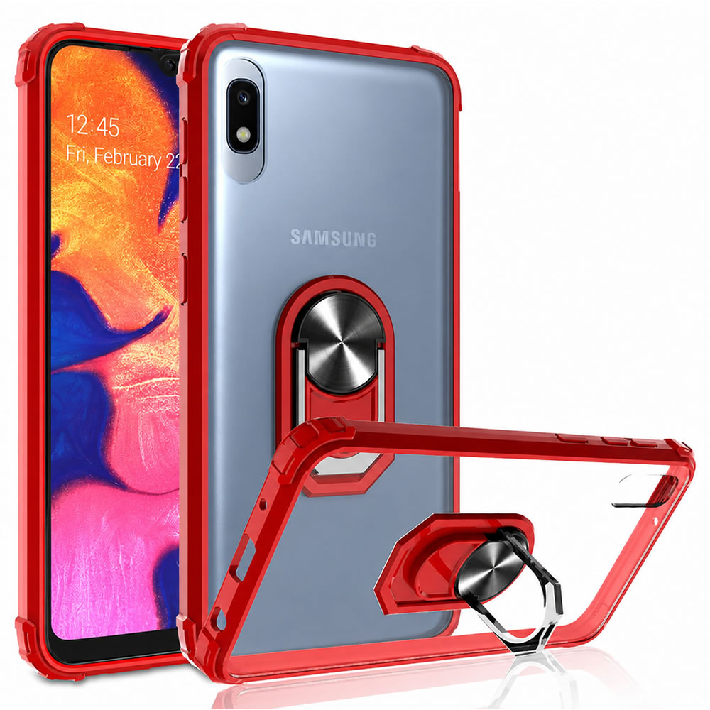 Samsung A10 Rugged Tough Case Shockproof Hybrid Cover RED