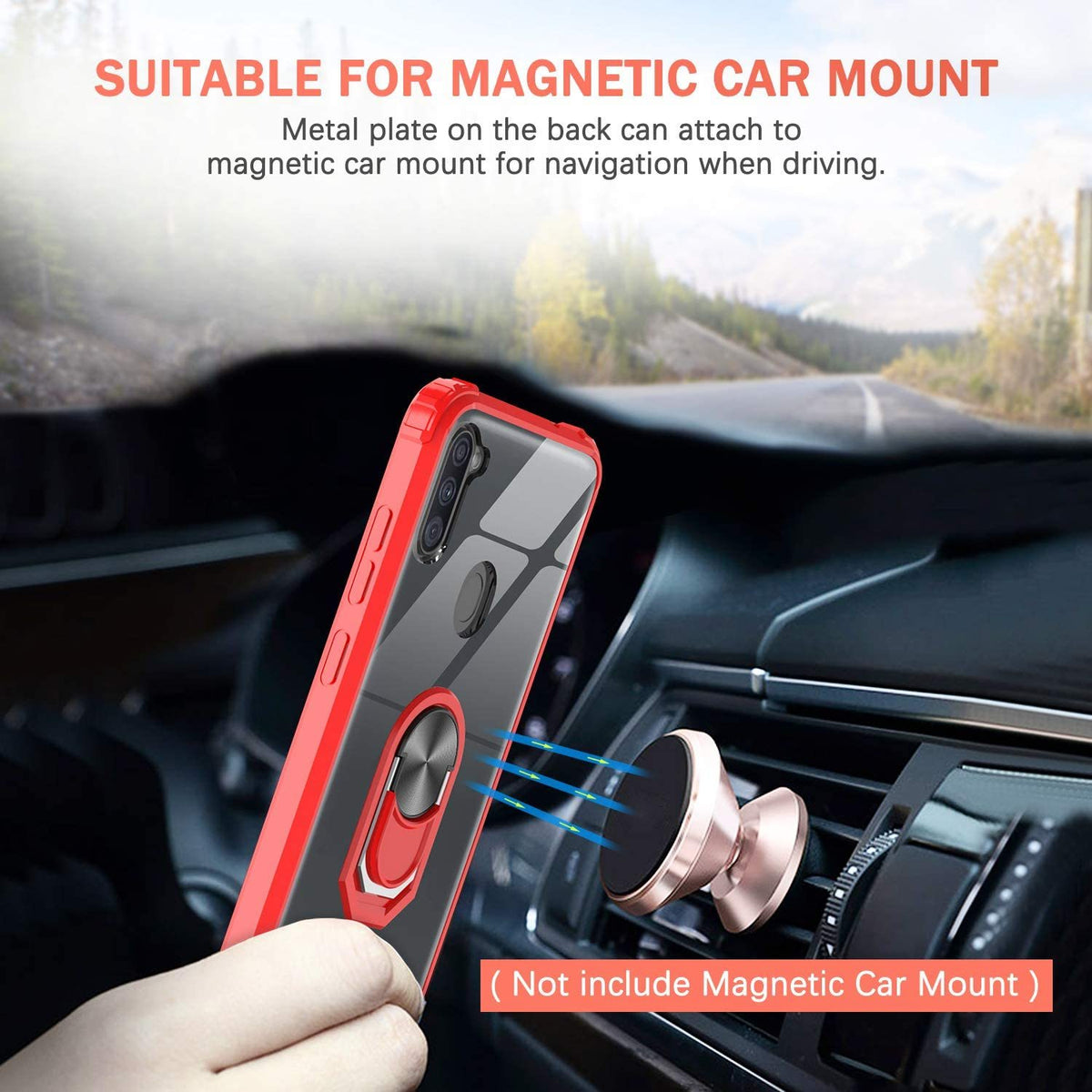 Samsung A11 Rugged Tough Case Shockproof Hybrid Cover RED