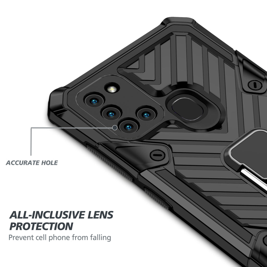 Samsung Galaxy A21S Rugged Tough Case Shockproof Hybrid Cover BLACK
