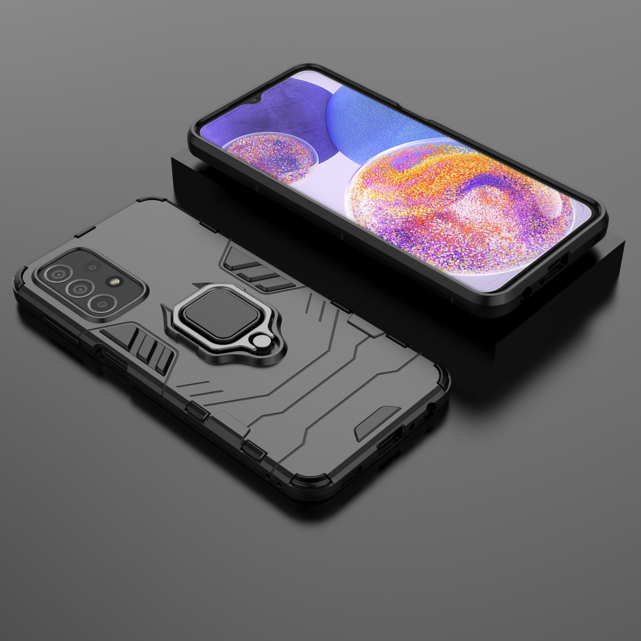 Samsung Galaxy A23 Rugged Tough Case Shockproof Hybrid Cover BLACK