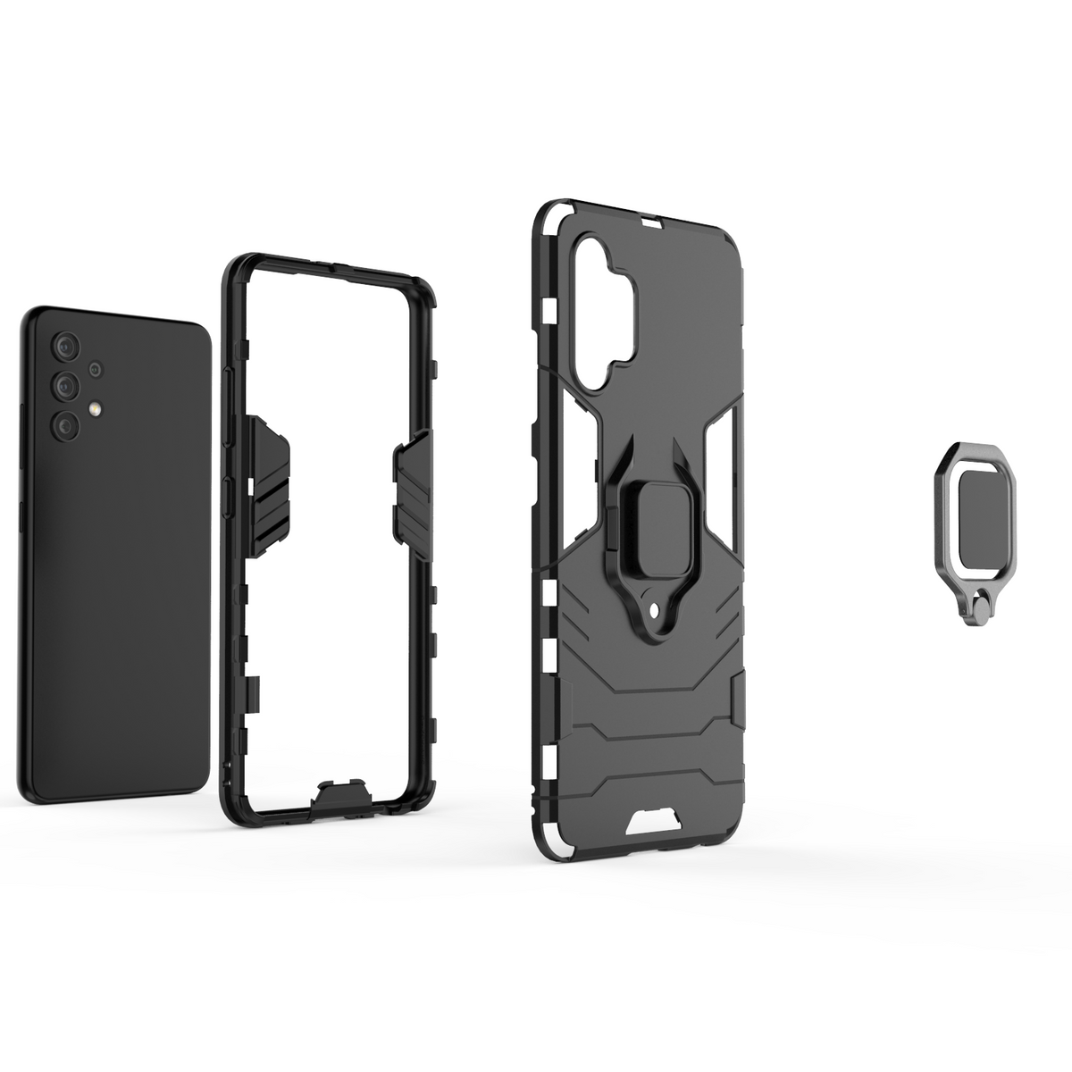 Samsung Galaxy A32 4G Rugged Tough Case Shockproof Hybrid Cover RED