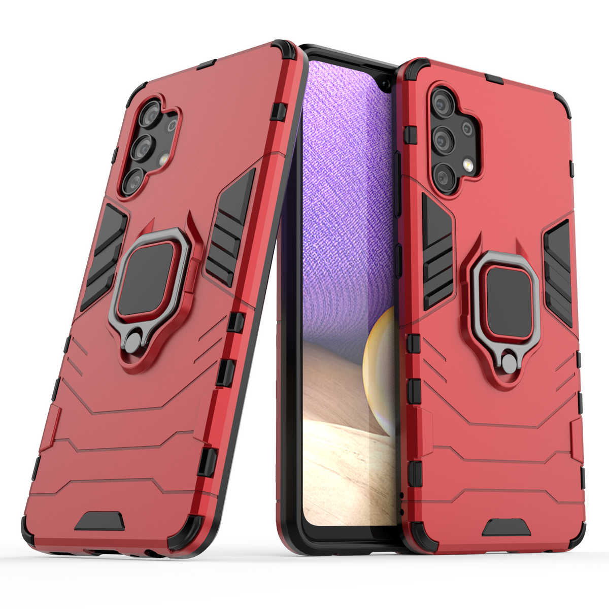 Samsung Galaxy A32 4G Rugged Tough Case Shockproof Hybrid Cover RED