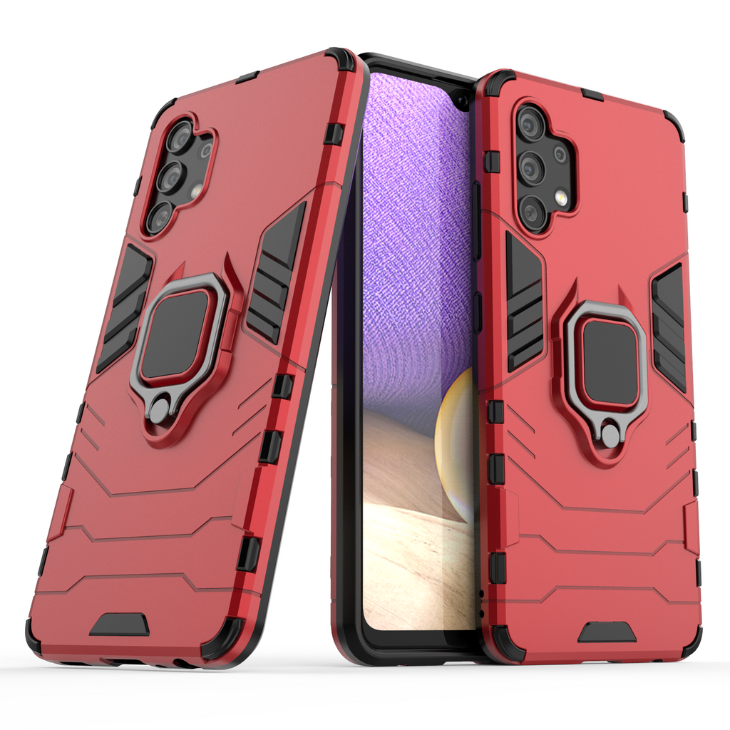 Samsung Galaxy A32 4G Rugged Tough Case Shockproof Hybrid Cover RED