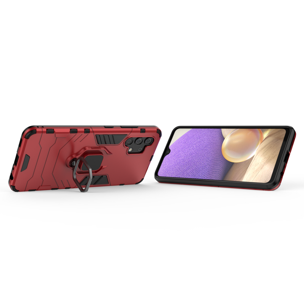 Samsung Galaxy A32 4G Rugged Tough Case Shockproof Hybrid Cover RED