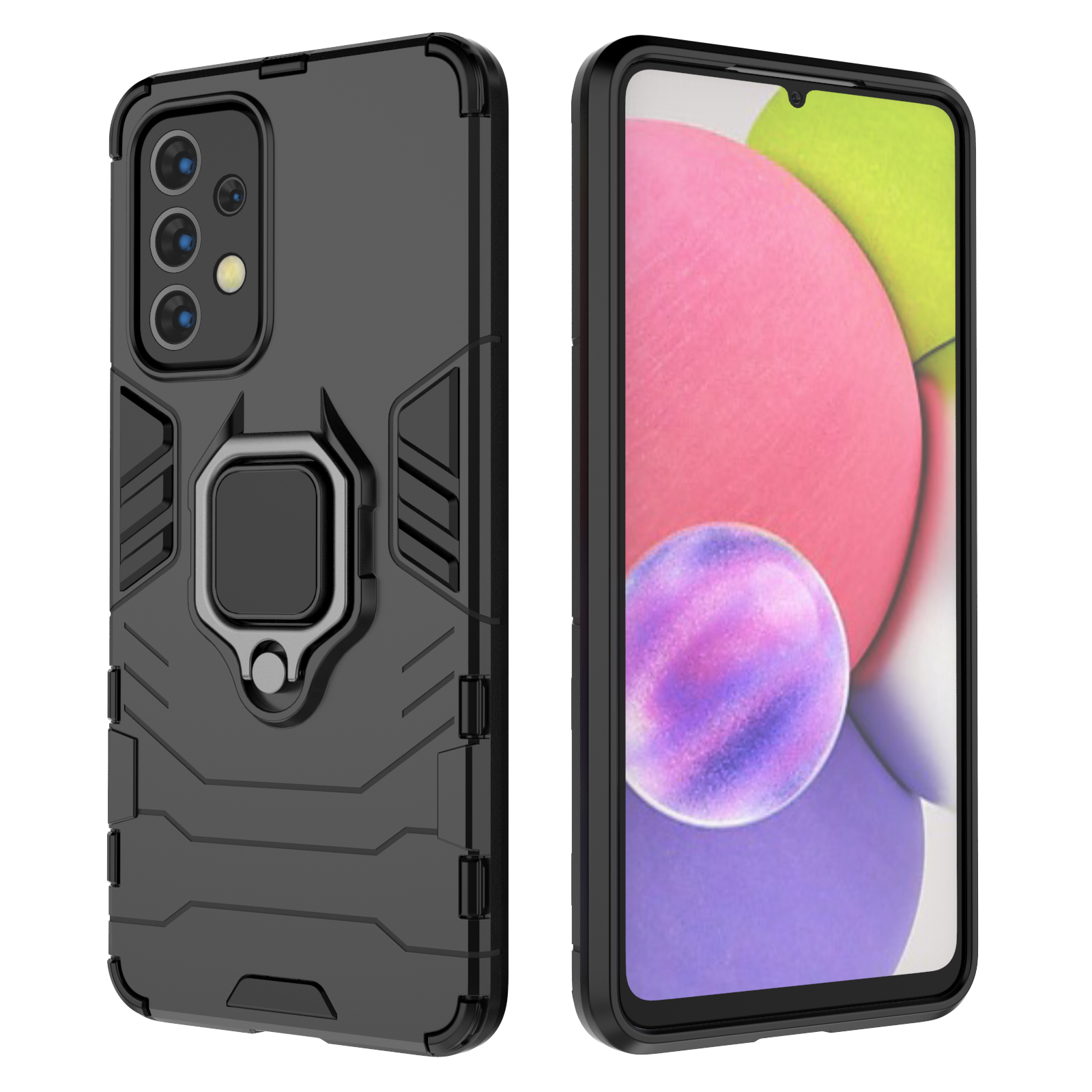 Samsung Galaxy A33 Rugged Tough Case Shockproof Hybrid Cover BLACK