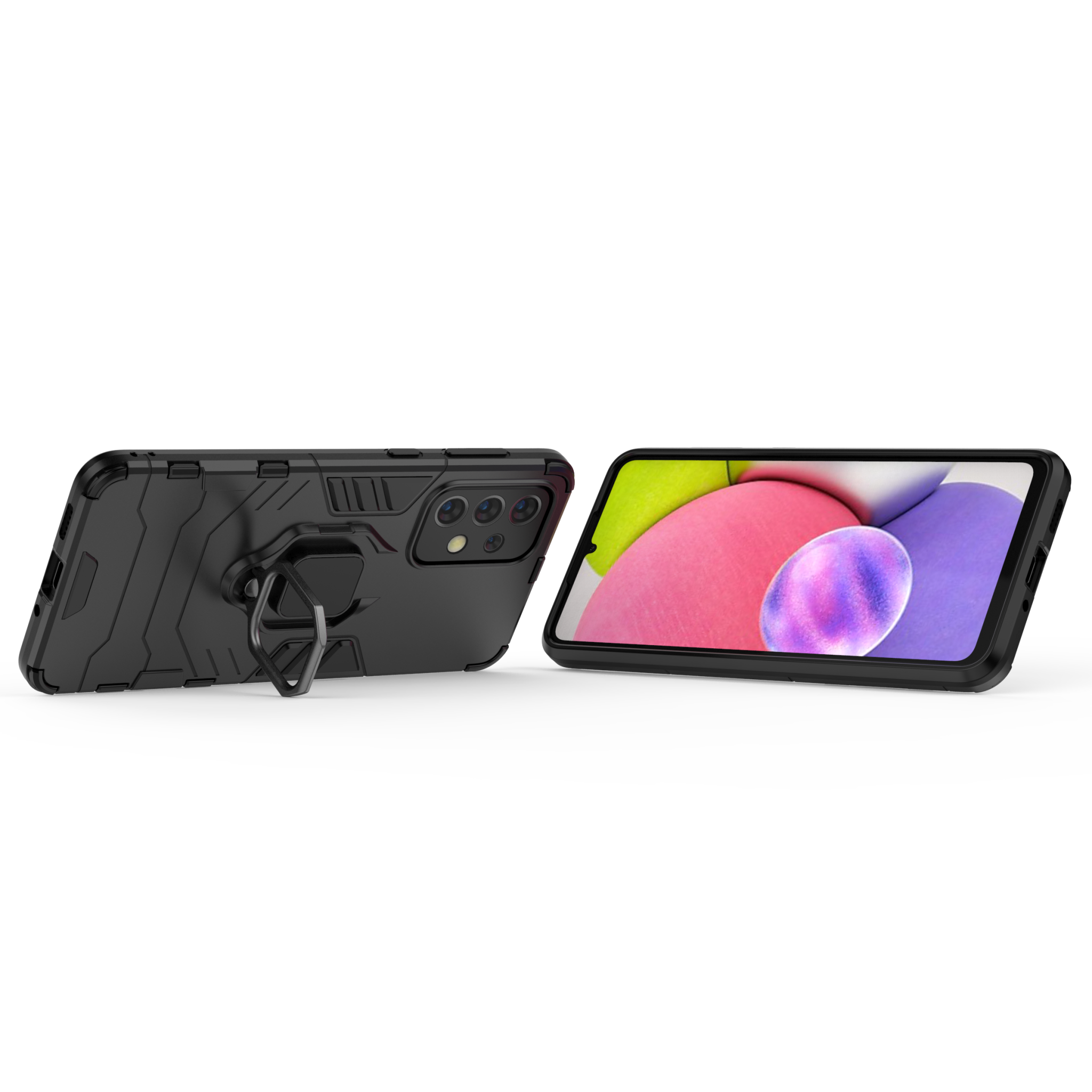 Samsung Galaxy A33 Rugged Tough Case Shockproof Hybrid Cover BLACK
