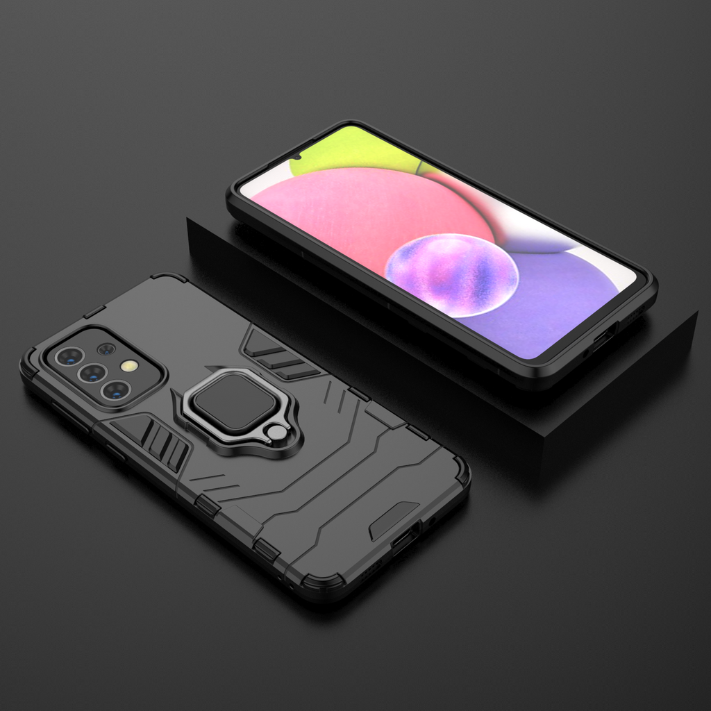 Samsung Galaxy A33 Rugged Tough Case Shockproof Hybrid Cover BLACK