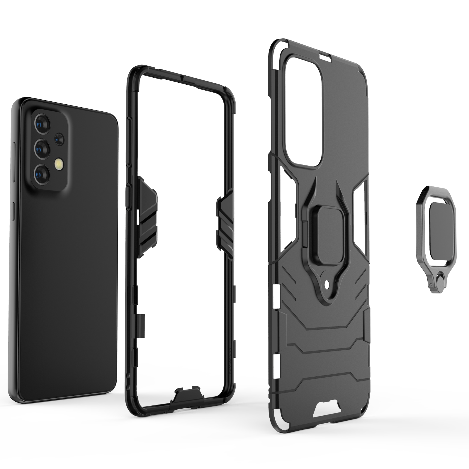 Samsung Galaxy A33 Rugged Tough Case Shockproof Hybrid Cover RED