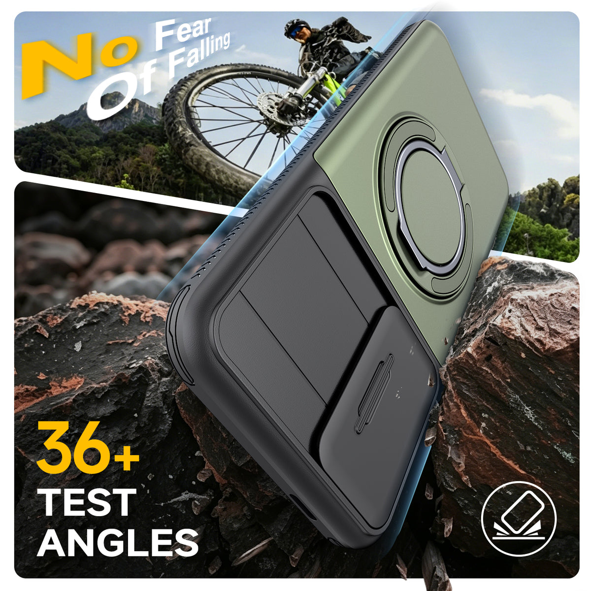 Samsung Galaxy A26 5G Rugged Shockproof Case Kickstand Card Cover GREEN