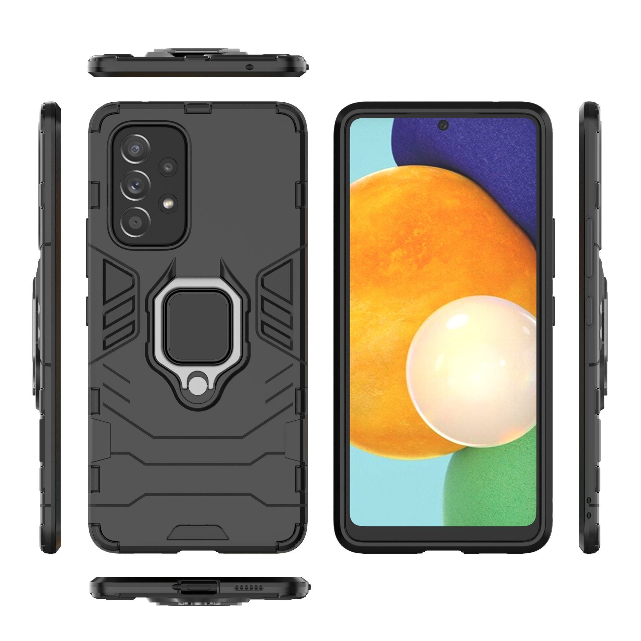 Samsung Galaxy A53 Rugged Tough Case Shockproof Hybrid Cover BLACK
