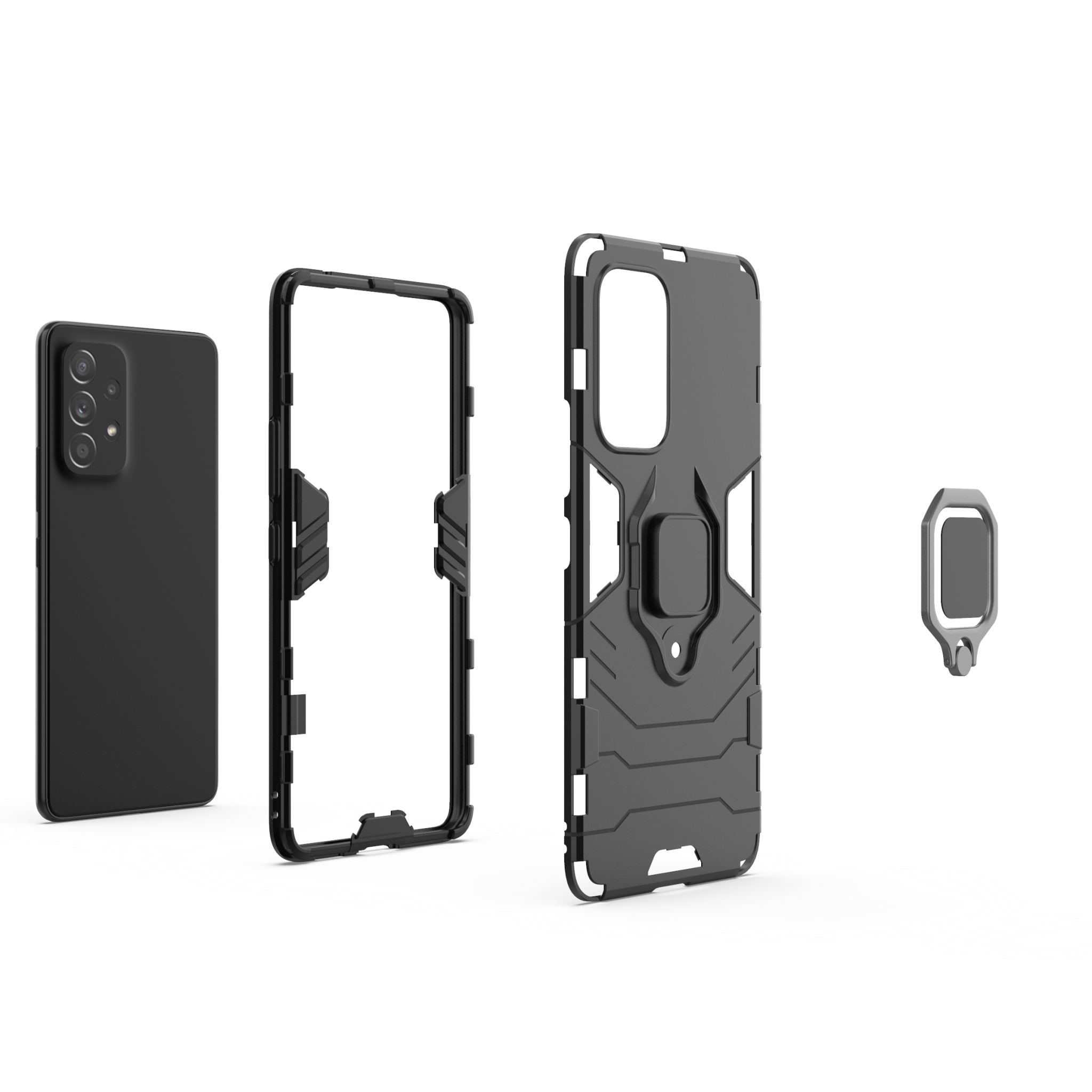Samsung Galaxy A53 Rugged Tough Case Shockproof Hybrid Cover BLACK