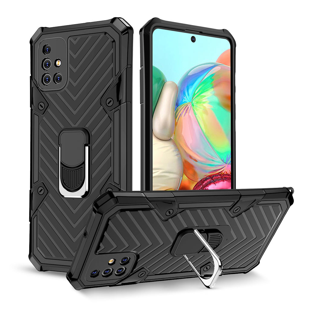 Samsung Galaxy A71 Rugged Tough Case Shockproof Hybrid Cover BLACK