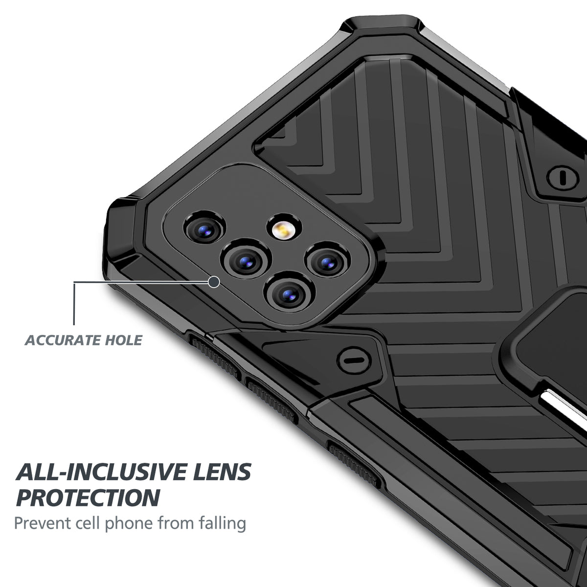 Samsung Galaxy A71 Rugged Tough Case Shockproof Hybrid Cover BLACK
