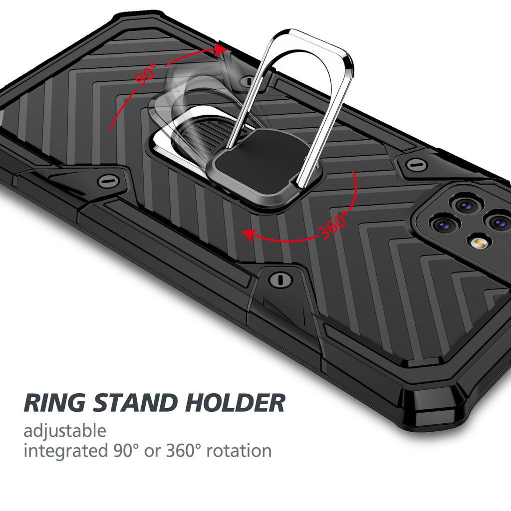 Samsung Galaxy A71 Rugged Tough Case Shockproof Hybrid Cover BLACK