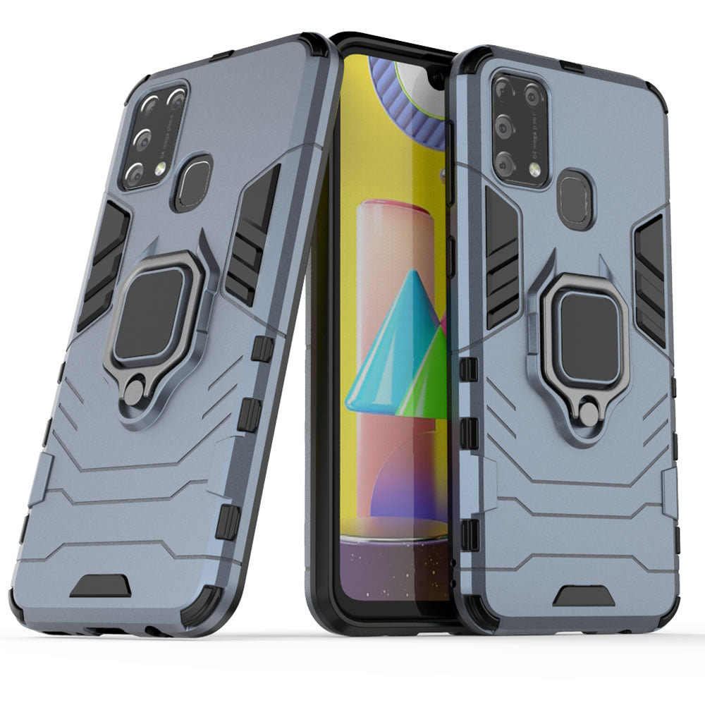 Samsung Galaxy M31 Rugged Tough Case Shockproof Hybrid Cover BLUE