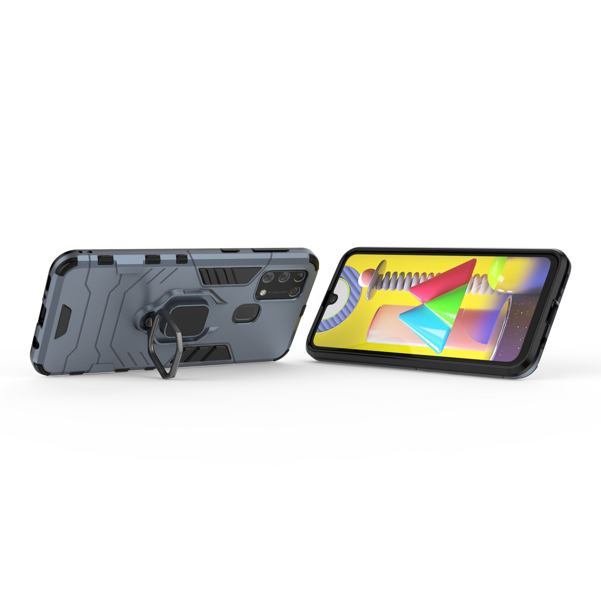 Samsung Galaxy M31 Rugged Tough Case Shockproof Hybrid Cover BLUE