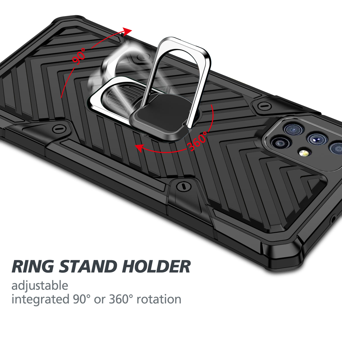 Samsung Galaxy M51 Rugged Tough Case Shockproof Hybrid Cover BLACK