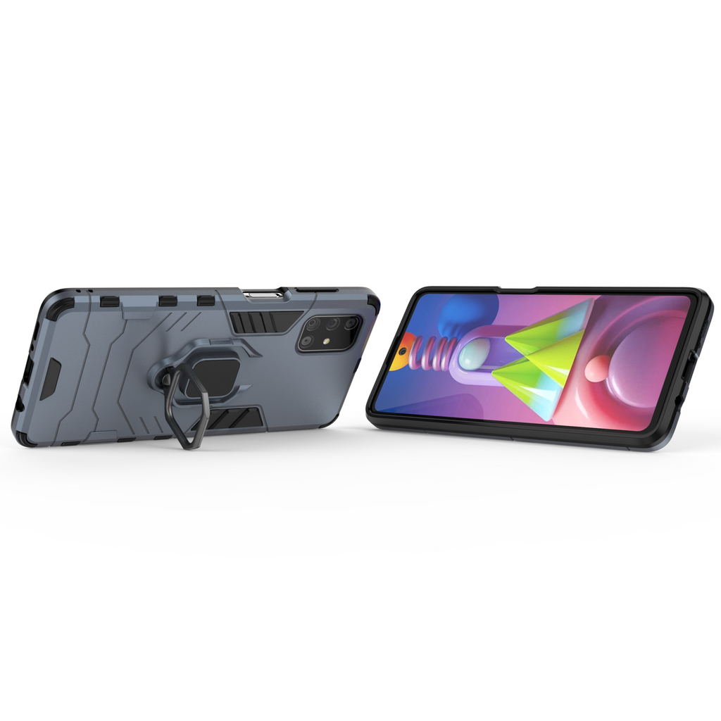 Samsung Galaxy M51 Rugged Tough Case Shockproof Hybrid Cover BLUE