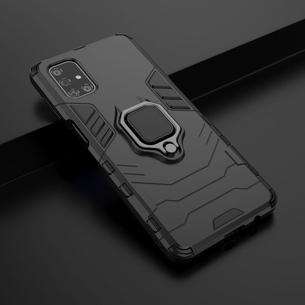 Samsung Galaxy M51 Rugged Tough Case Shockproof Hybrid Cover BLACK
