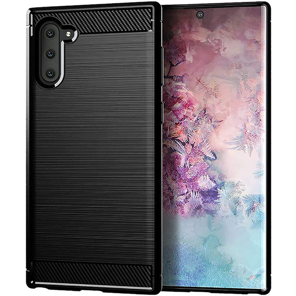 Samsung Note 10 Slim Fit Case Tough Gel TPU Rubber Cover BLACK
