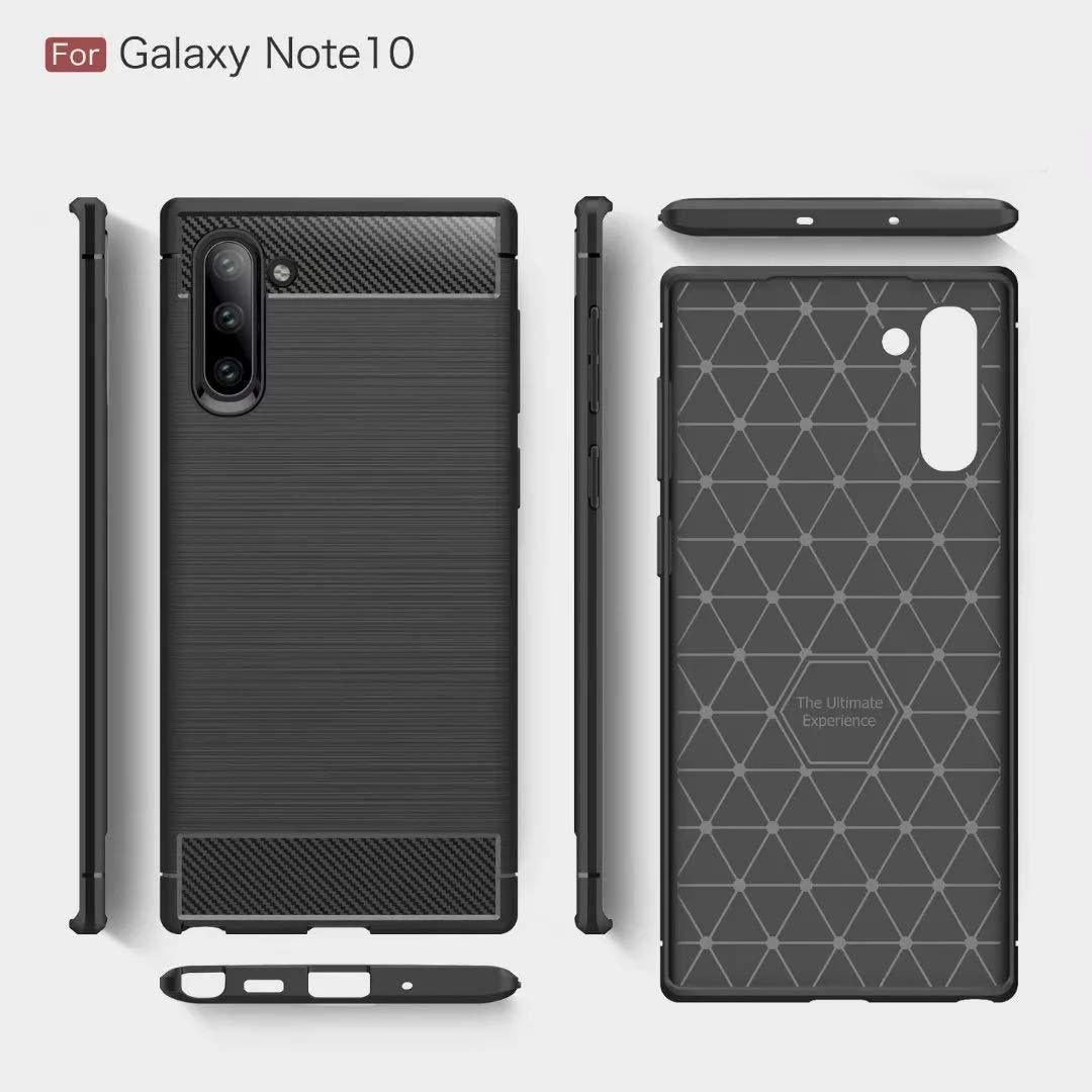 Samsung Note 10 Slim Fit Case Tough Gel TPU Rubber Cover BLACK
