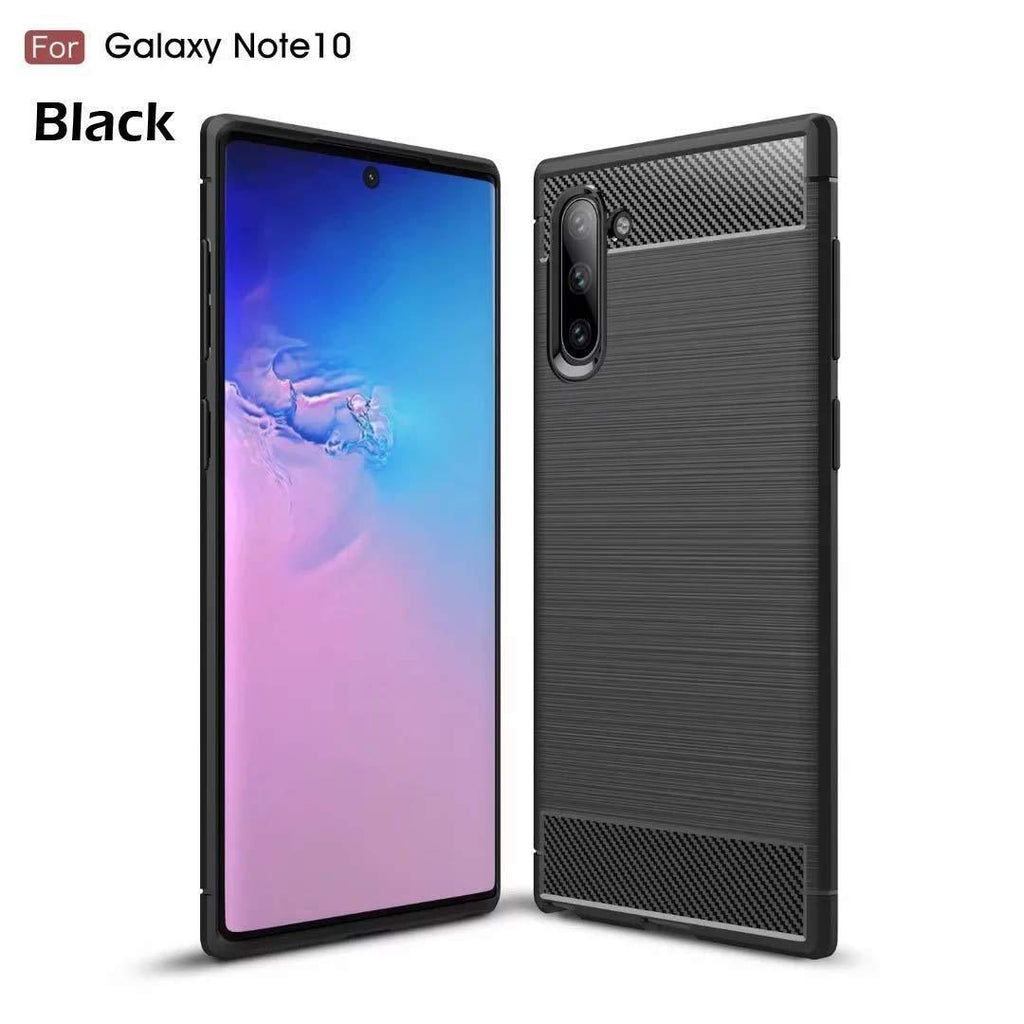 Samsung Note 10 Slim Fit Case Tough Gel TPU Rubber Cover BLACK