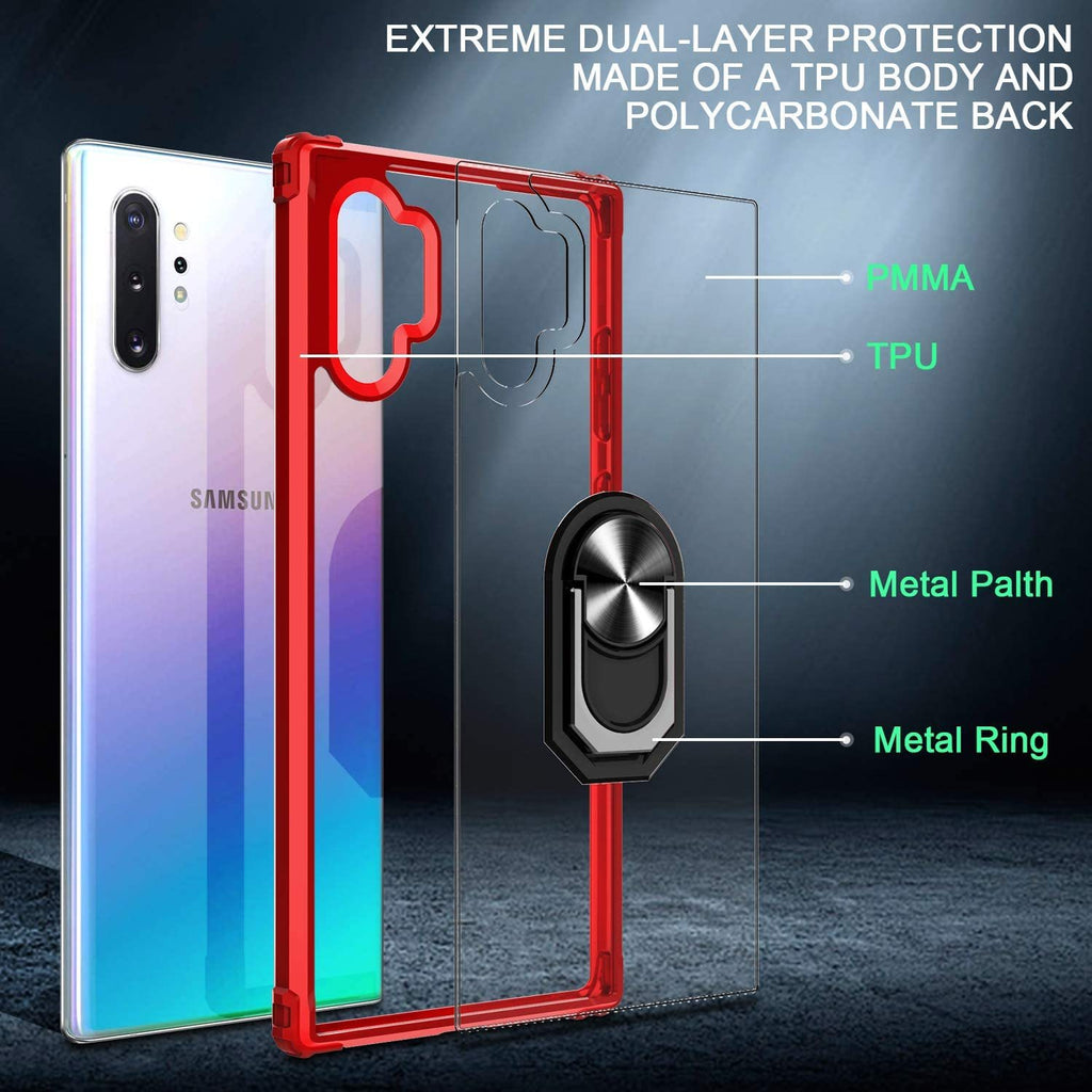Samsung Note 10 Plus Rugged Tough Case Shockproof Hybrid Cover RED