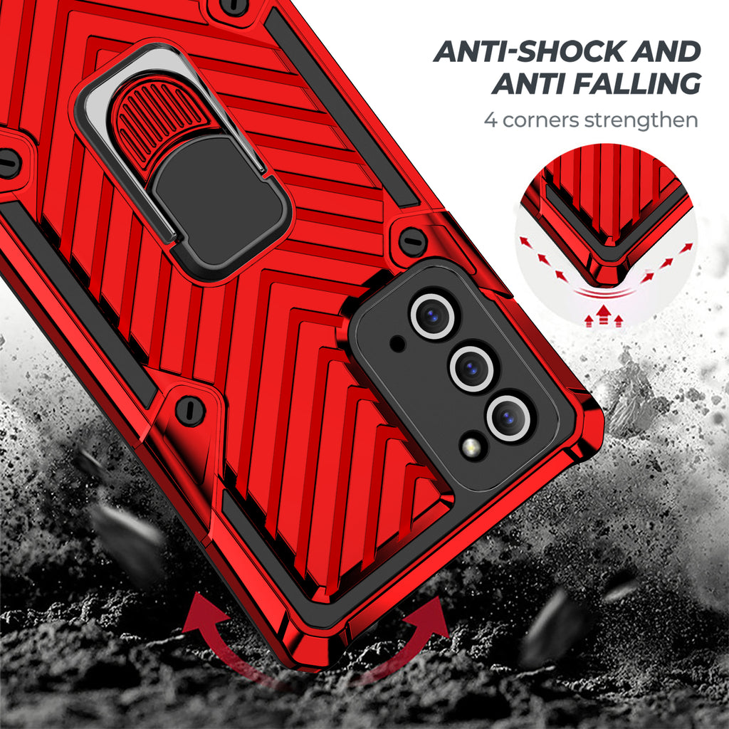 Samsung Galaxy Note 20 Rugged Tough Case Shockproof Hybrid Cover RED