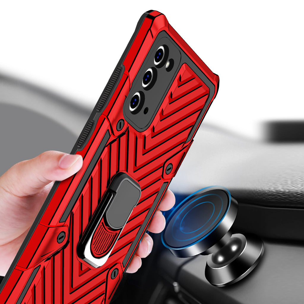 Samsung Galaxy Note 20 Rugged Tough Case Shockproof Hybrid Cover RED