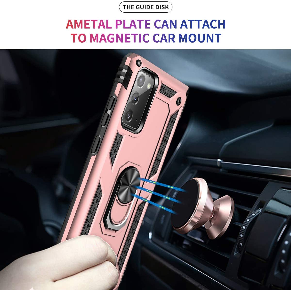 Samsung Galaxy Note 20 Rugged Tough Case Shockproof Hybrid Cover PINK