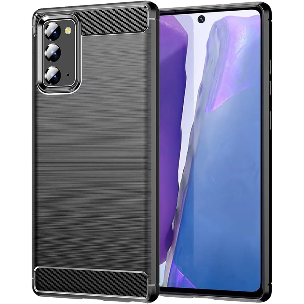 Samsung Galaxy Note 20 Slim Fit Case Tough Gel TPU Rubber Cover BLACK