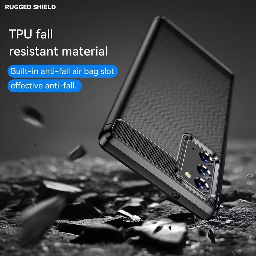 Samsung Galaxy Note 20 Slim Fit Case Tough Gel TPU Rubber Cover BLACK