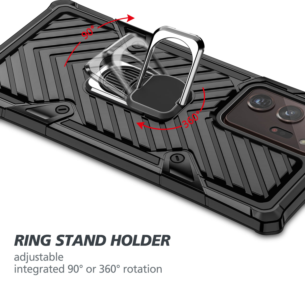 Samsung Galaxy Note 20 Ultra Rugged Tough Case Shockproof Hybrid Cover BLACK