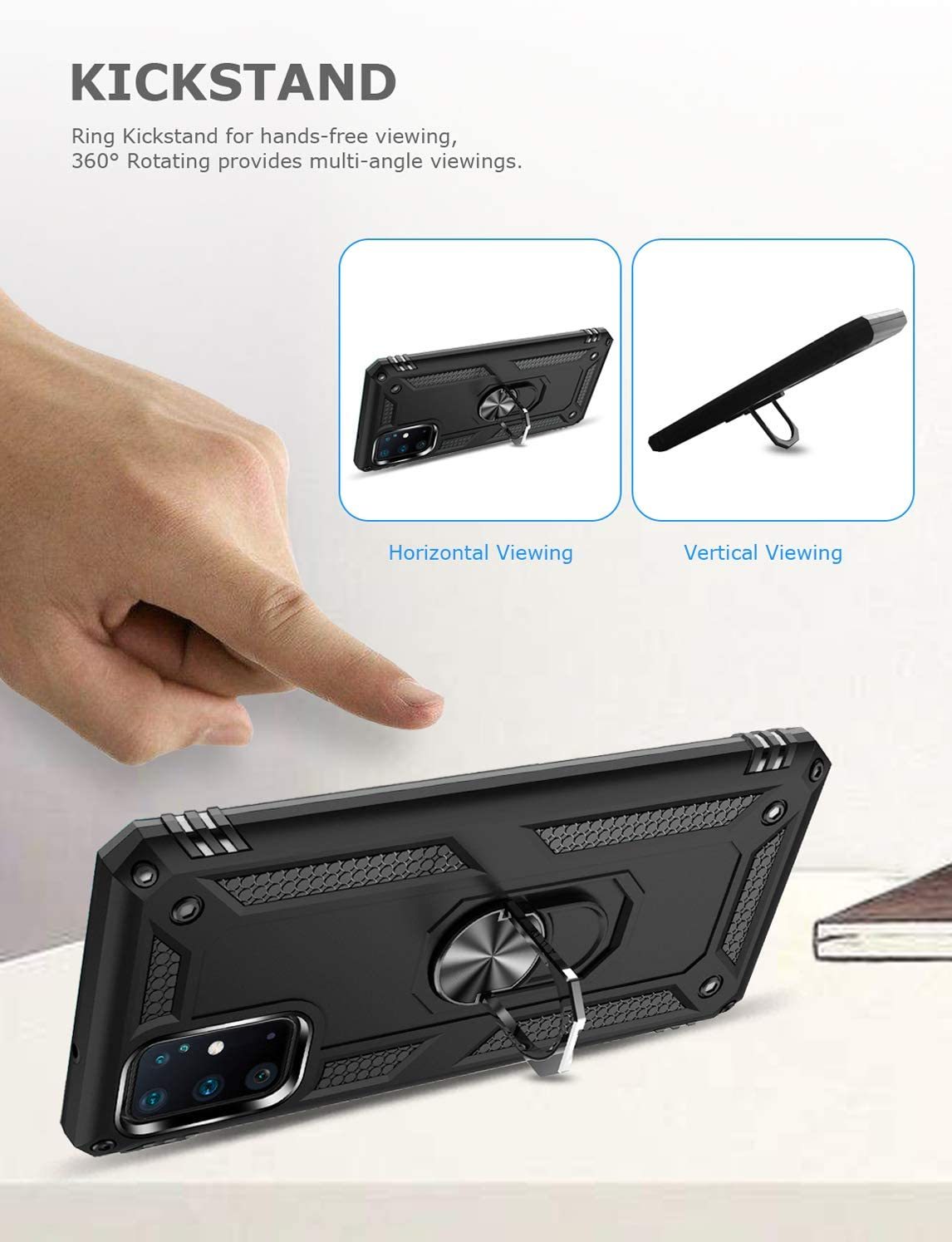 Samsung Galaxy S20 Plus Rugged Tough Case Shockproof Hybrid Cover BLACK